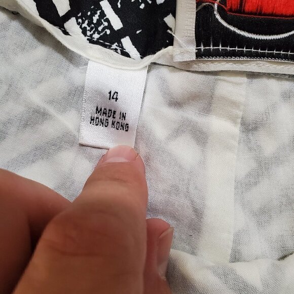 Talbots Petites Office Siren Courtcore Pleated A-Line Mini Skirt Black White - Picture 4 of 9